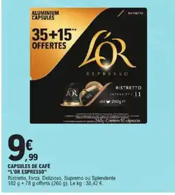 E.Leclerc Express L'OR ESPRESSO Capsules de café offre