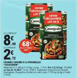 E.Leclerc Express CASSEGRAIN Légumes cuisinés à la provençale offre