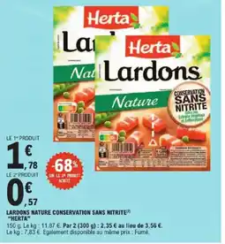 E.Leclerc Express HERTA Lardons nature conservation sans nitrite offre