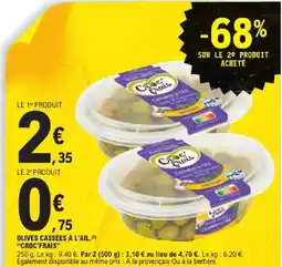 E.Leclerc Express CROC FRAIS Olives cassées à l'ail offre