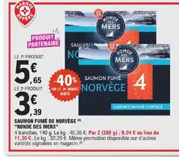 E.Leclerc Express RONDE DES MERS Saumon fumé de norvège offre