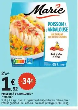 E.Leclerc Express MARIE Poisson à l'andalouse offre