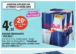 E.Leclerc Express RED BULL Boisson énergisante offre