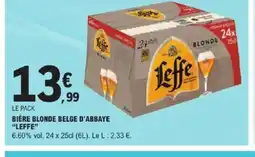 E.Leclerc Express LEFFE Bière blonde belge d'abbaye offre