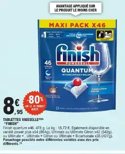 E.Leclerc Express FINISH Tablettes vaisselle offre