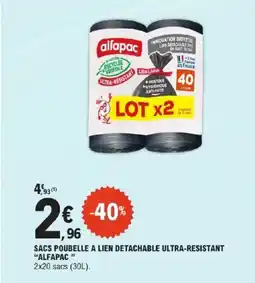 E.Leclerc Express ALFAPAC Sacs poubelle a lien detachable ultra-resistant offre