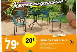 E.Leclerc ENSEMBLE DEJEUNER 5 PIÈCES offre