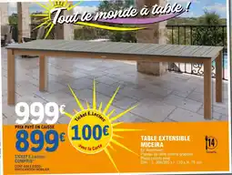 E.Leclerc TABLE EXTENSIBLE MICEIRA offre