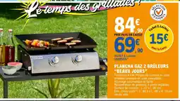 E.Leclerc PLANCHA GAZ 2 BRÛLEURS BEAUX JOURS offre