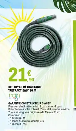 E.Leclerc KIT TUYAU RÉTRACTABLE RETRACT'EAU offre
