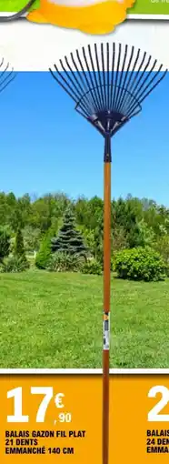 E.Leclerc BALAIS GAZON FIL PLAT 21 DENTS EMMANCHÉ 140 CM offre
