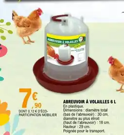 E.Leclerc ABREUVOIR À VOLAILLES offre