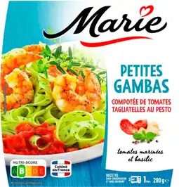 Auchan Marie tagliatelles au pesto et petites gambas marie offre