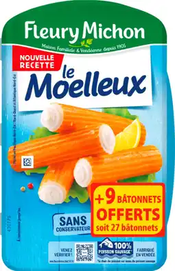 Auchan Fleury michon bâtonnets de surimi le moelleux fleury michon offre