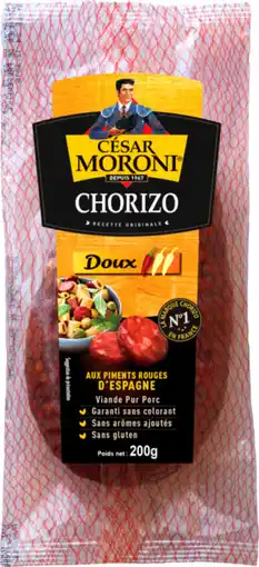 Auchan Moroni chorizo doux césar moroni offre