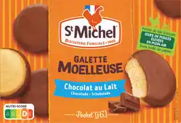 Auchan St michel galettes moelleuses nappées au chocolat au lait st michel offre