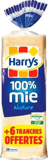 Auchan Harris pain de mie nature 100% mie harrys offre