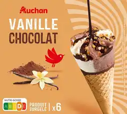 Auchan Auchan cônes glacés vanille chocolat auchan offre