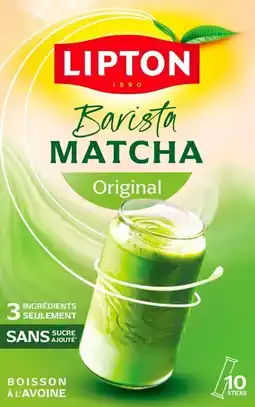 Auchan Lipton boisson à l'avoine barista matcha lipton offre