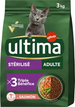 Auchan Ultima croquettes au saumon pour chat adulte stérilisé ultima offre