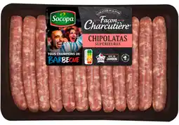 Auchan Socopa 12 chipolatas supérieures façon charcutière socopa offre