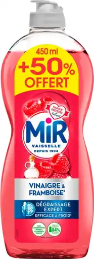 Auchan Mir liquide vaisselle vinaigre framboise mir offre