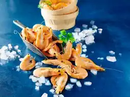 Auchan Sans marque crevettes entières cuites réfrigérées offre