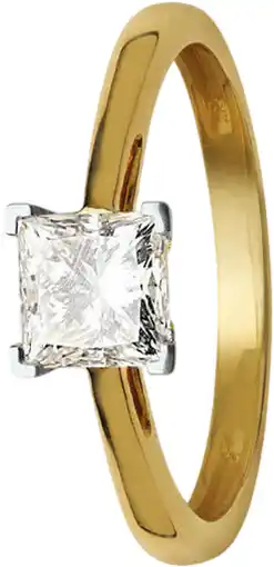 Auchan Solitaire or 750 millièmes rhodié et diamant 1 carat offre