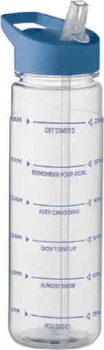 Auchan Actuel bouteille en plastique 1 l avec paille actuel offre