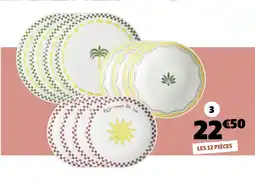 Gifi Set de vaisselle 12 pièces offre