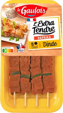 Auchan Supermarché Le gaulois 4 brochettes de dinde marinées le gaulois offre