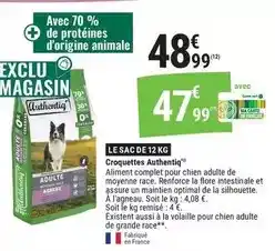 Gamm vert Authentiq - croquettes offre
