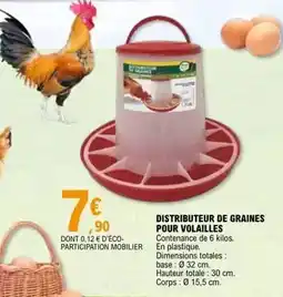 E.Leclerc Distributeur de graines pour volailles offre