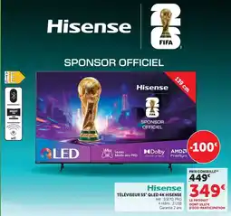 Super U Hisense - téléviseur 55 qled 4k hré596 offre