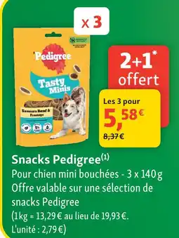Maxi Zoo Pedigree snacks tasty minis saveurs boeuf & fromage offre