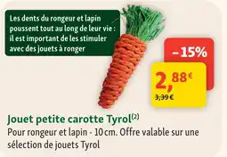 Maxi Zoo Tyrol jouet petite carotte offre