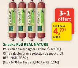 Maxi Zoo Real nature snacks roll offre