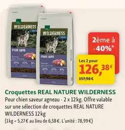 Maxi Zoo Real nature croquettes wilderness pure lamb offre