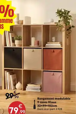 Maxi Bazar Rangement modulaire 9 cases klaus offre