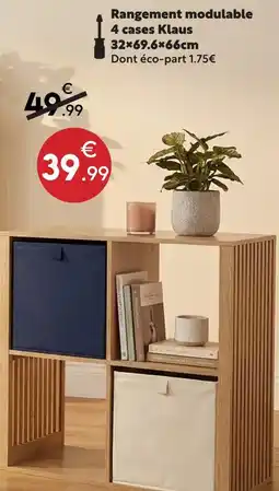 Maxi Bazar Rangement modulable 4 cases klaus offre