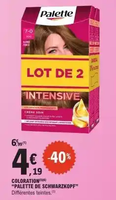 E.Leclerc Express Schwarzkopf - coloration palette de offre