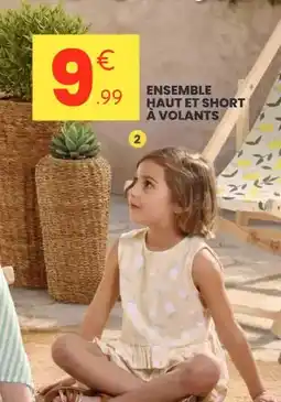 Stokomani Ensemble haut et short a volants offre