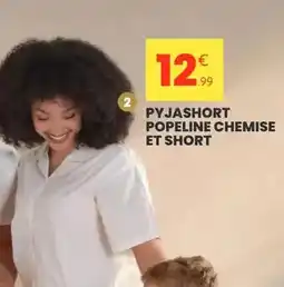 Stokomani Pyjashort popeline chemise et short offre