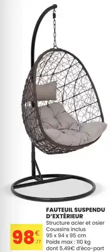 Stokomani Fauteuil suspendu d'extérieur offre