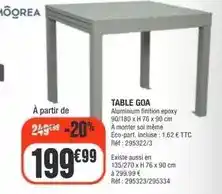 La Foir'Fouille Moorea - table goa offre