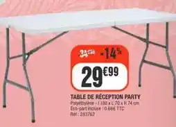 La Foir'Fouille Table de réception party offre