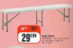 La Foir'Fouille Banc party offre