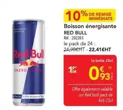 METRO Red bull - boisson énergisante offre