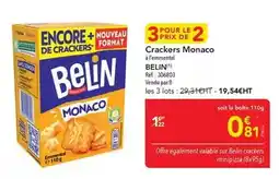 METRO Belin - crackers monaco offre