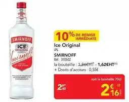 METRO Smirnoff - ice original offre